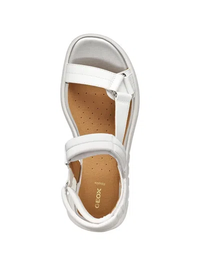 Geox Touch-strap Platform Sandals In White