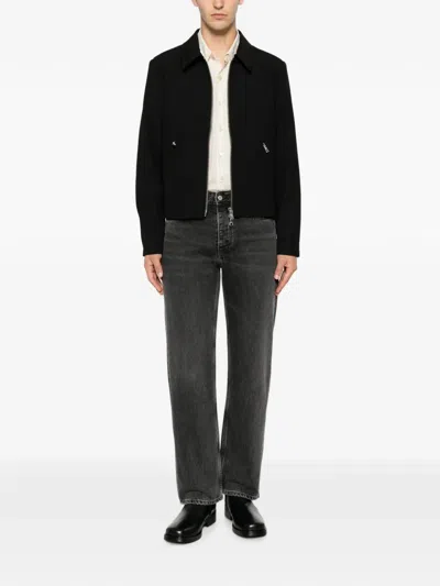 Won Hundred Dutton Zip-up Overshirt In Black