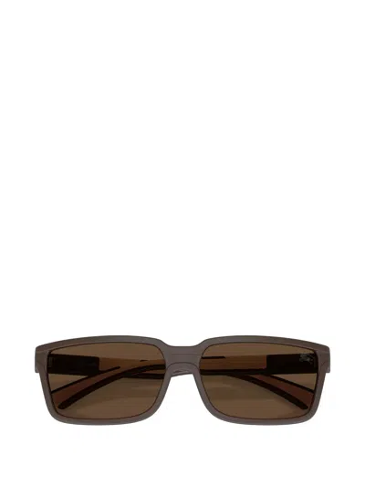 Burberry Eyewear Check Rectangle-frame Sunglasses In Brown