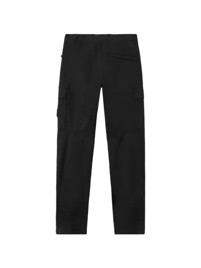 Stone Island Compass-patch Cargo Pants In Black