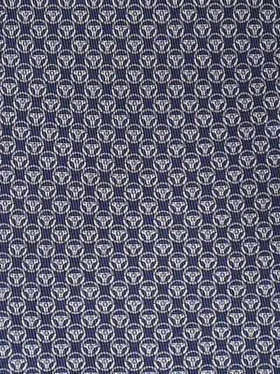 Ferragamo Printed Silk Tie In Gray