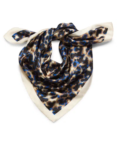 Steve Madden Leopard Printed Square Scarf In Multi