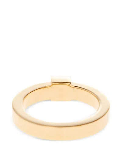 Fendi Ff-logo Ring In Gold