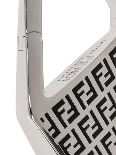 Fendi Monogram Earrings In Silver
