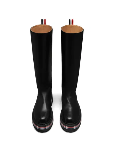 Thom Browne Rwb-stripe Leather Boots In Multi