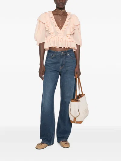 Chloé Ruffled Blouse In Pink