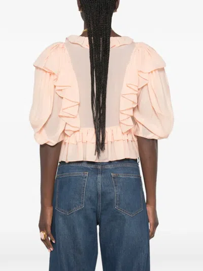 Chloé Ruffled Blouse In Pink