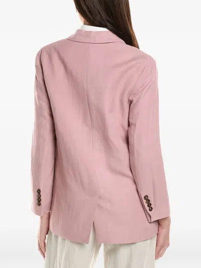 Brunello Cucinelli Single-breasted Blazer In Pink