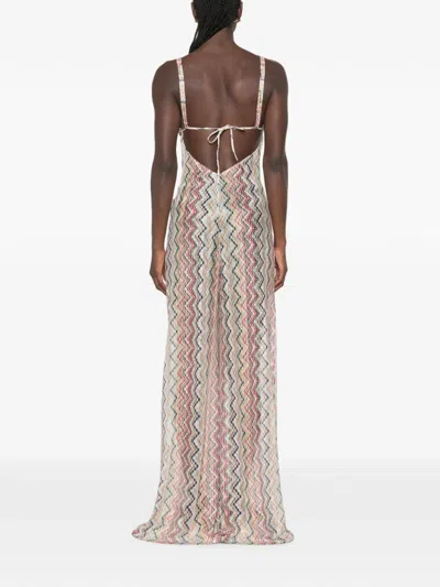 Missoni Zigzag-pattern Jumpsuit In Gray