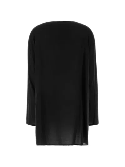 Y's Long-sleeve Button-placket Blouse In Black