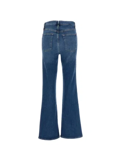 Frame High-rise Flared Jeans In Blue