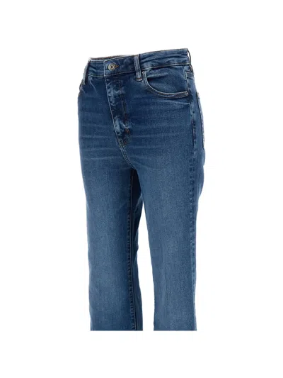 Frame High-rise Flared Jeans In Blue