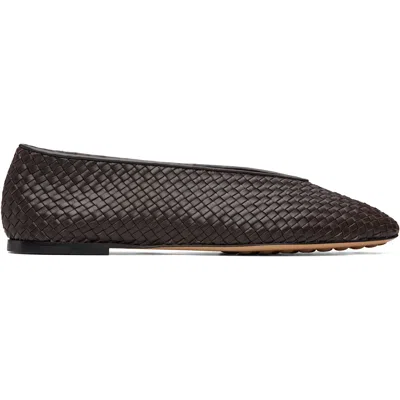 Bottega Veneta Brown Rosa Ballerina Flats In Multi