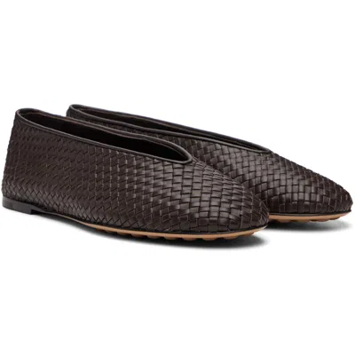 Bottega Veneta Brown Rosa Ballerina Flats In Multi