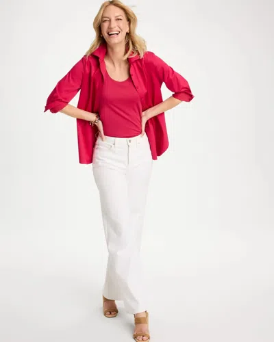 Chico's Microfiber Tank In Raspberry In Pink