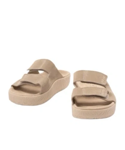 Veja Beige Chunky Platform Logo Sandals In Brown