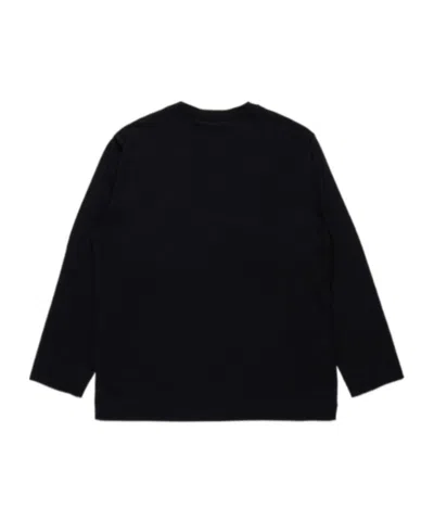 Marni Kids Long Sleeve Crew Neck T-shirt In Black