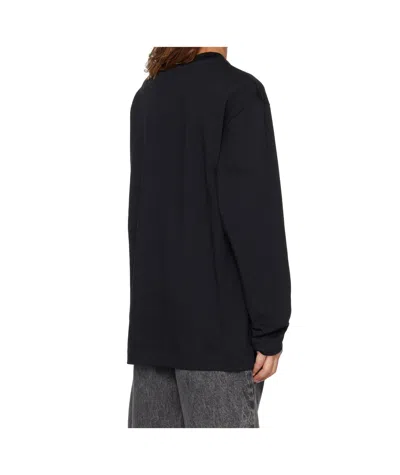 Marni Kids Long Sleeve Crew Neck T-shirt In Black