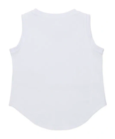 N°21 N21 Kids Logo-embellished Curved Hem Tank Top In Multi