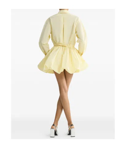 Patou Elasticated Bloomer Mini A-line Skirt In Yellow