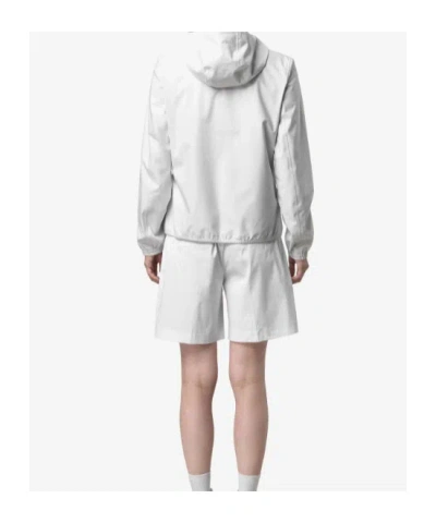 K-way Fitted Lightweight Jacket With Zip-up Front In White