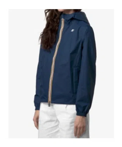 K-way Sophie Plus.2 Reversible Nylon Jacket In Blue