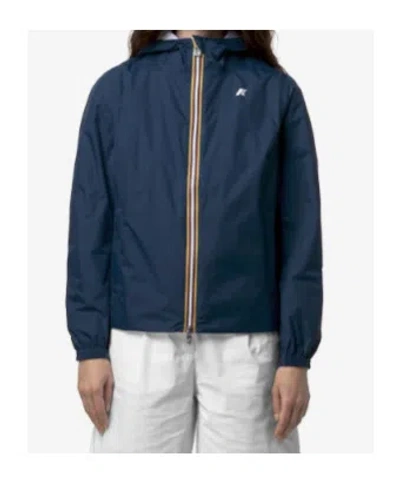 K-way Sophie Plus.2 Reversible Nylon Jacket In Blue