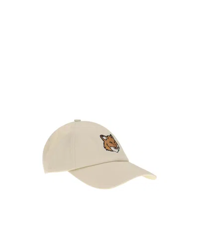 Maison Kitsuné Fox Head Cap In White