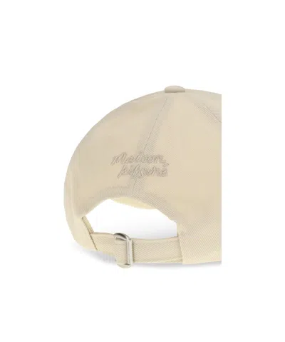 Maison Kitsuné Fox Head Cap In White