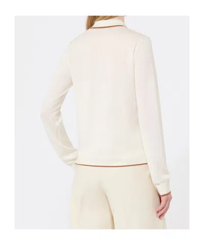 Max Mara Studio Silk-wool Blend Sweater In Neutral