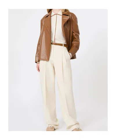 Max Mara Studio Silk-wool Blend Sweater In Neutral