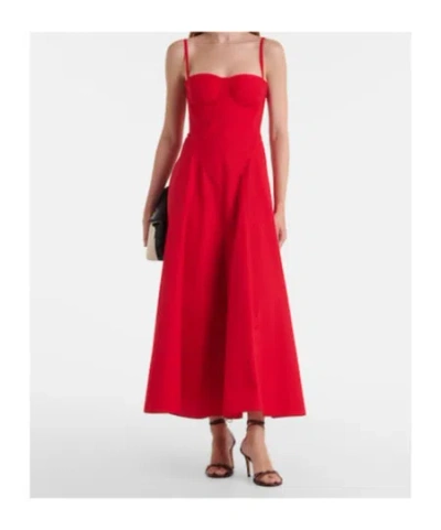 Ralph Lauren Marigot Paneled Cotton-blend Poplin Maxi Dress In Red