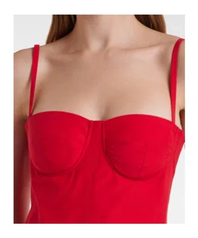 Ralph Lauren Marigot Paneled Cotton-blend Poplin Maxi Dress In Red
