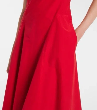 Ralph Lauren Marigot Paneled Cotton-blend Poplin Maxi Dress In Red