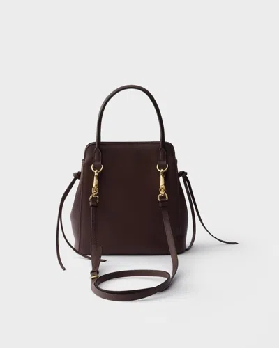 Prada Carry Mini Leather Handbag In Pink
