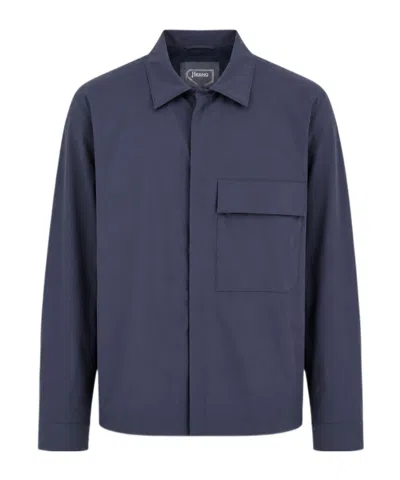 Herno Chest-pocket Jacket In Blue
