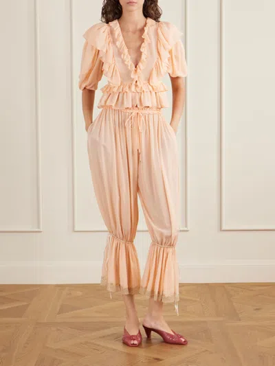 Chloé Ruffled Blouse In Pink