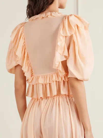 Chloé Ruffled Blouse In Pink