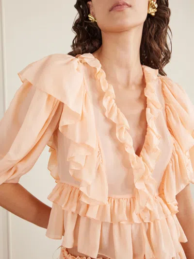 Chloé Ruffled Blouse In Pink