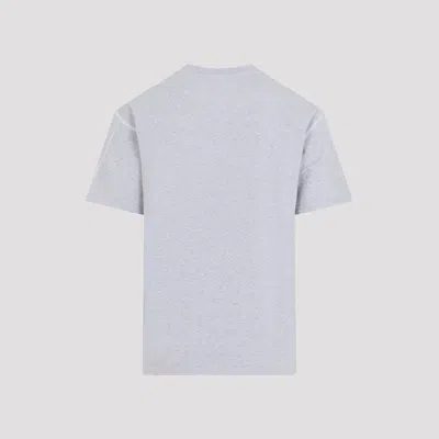 Givenchy Logo-print Topstitched T-shirt In Gray