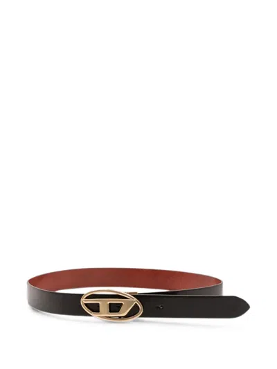 Diesel Black 1dr Solid Reversible Belt In Black