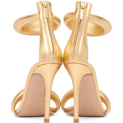 Gianvito Rossi Metallic Napa Ankle-cuff Stiletto Sandals In Gold