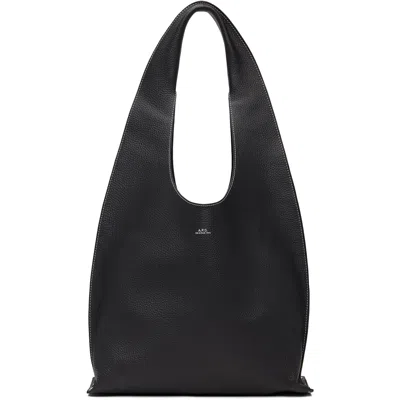 A.p.c. Shoulder Bag Shopper Dual Handles Texture In Black