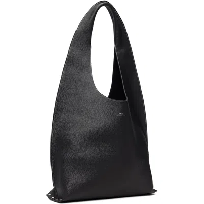 A.p.c. Shoulder Bag Shopper Dual Handles Texture In Black