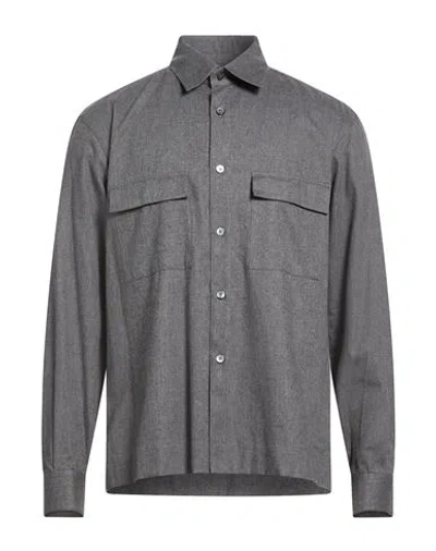 Xacus Flap-pocket Shirt In Gray