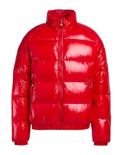 Pyrenex Man Puffer Tomato Red Size L Polyamide In Red