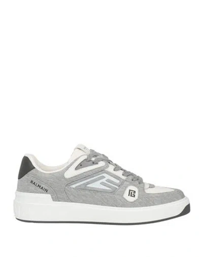 Balmain Grey B-court Skate Sneakers In Gray