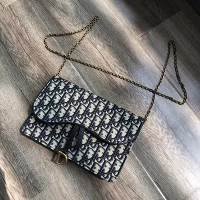 Dior Saddle Pouch In Black