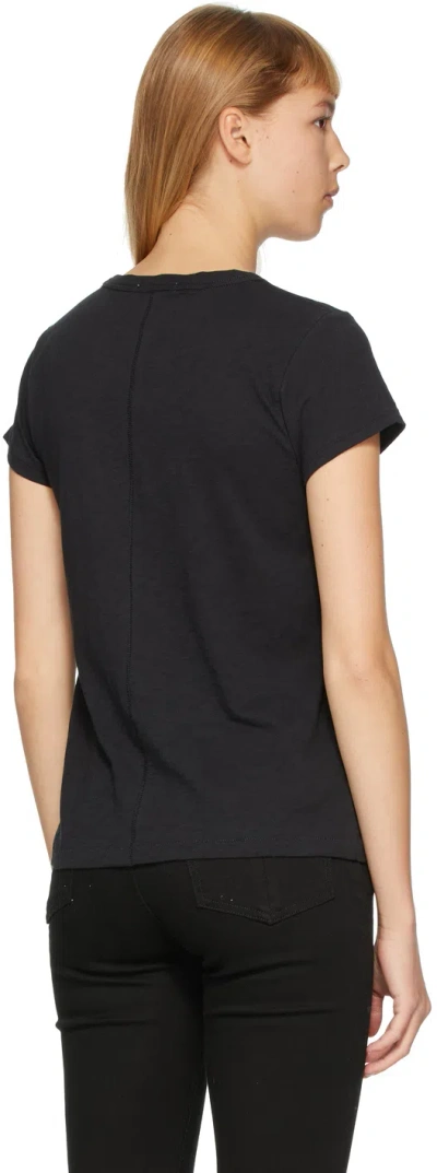 Rag & Bone Logo Round Collar Short-sleeved T-shirt In Black