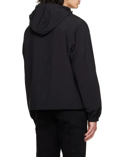 Maison Kitsuné Fox Head Patch Embroidered Windbreaker In Black